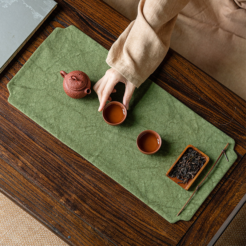 Canvas Tie-dye Tea Mat, 3 Colors Optional