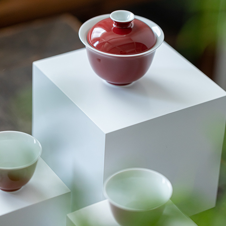 Monochrome Porcelain Gaiwan 13ml, 6 Colors Optional