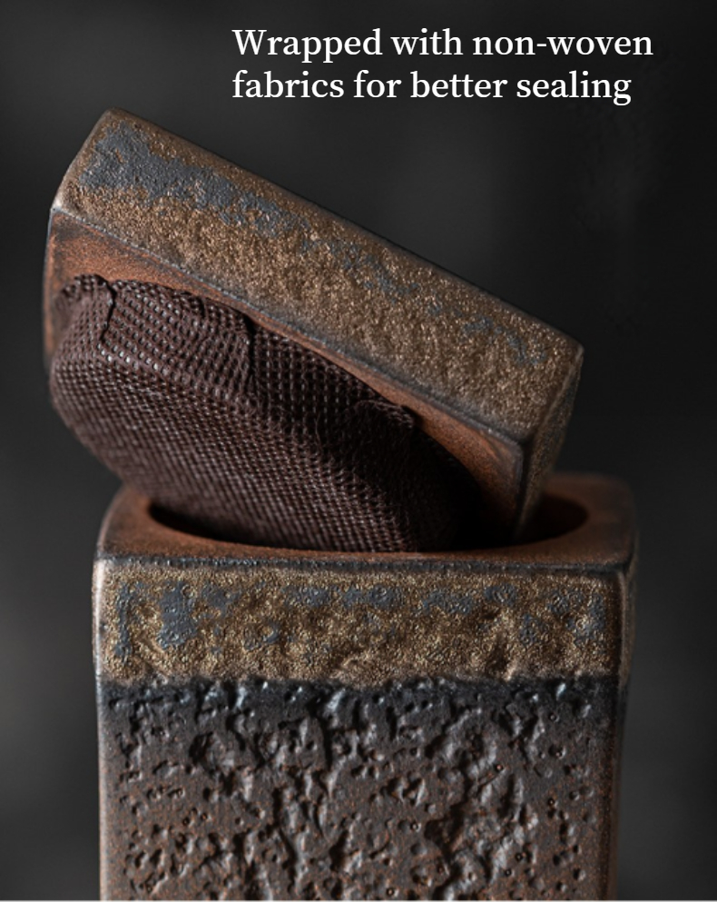 Wabi-Sabi Style Stoneware Tea Caddy