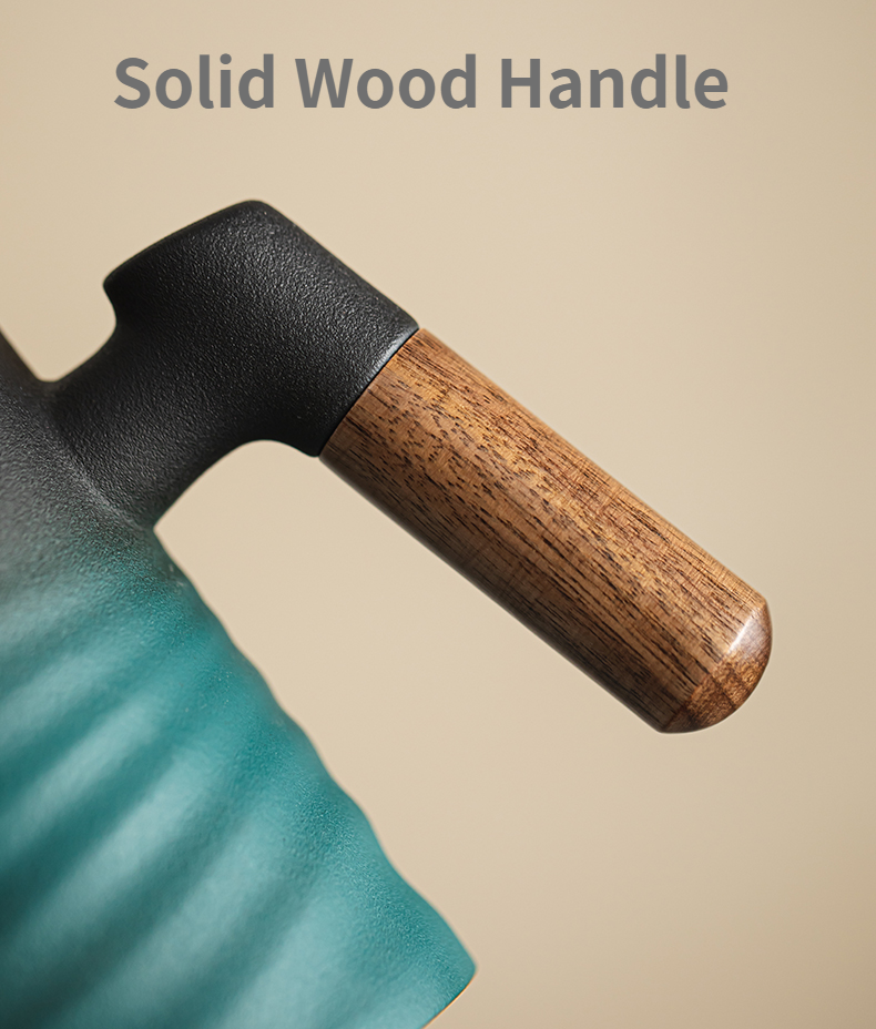 Japanese Style Tea Mug With Infuser 400ml, Bas-Relief Waves Pattern, 3 Colors Optional