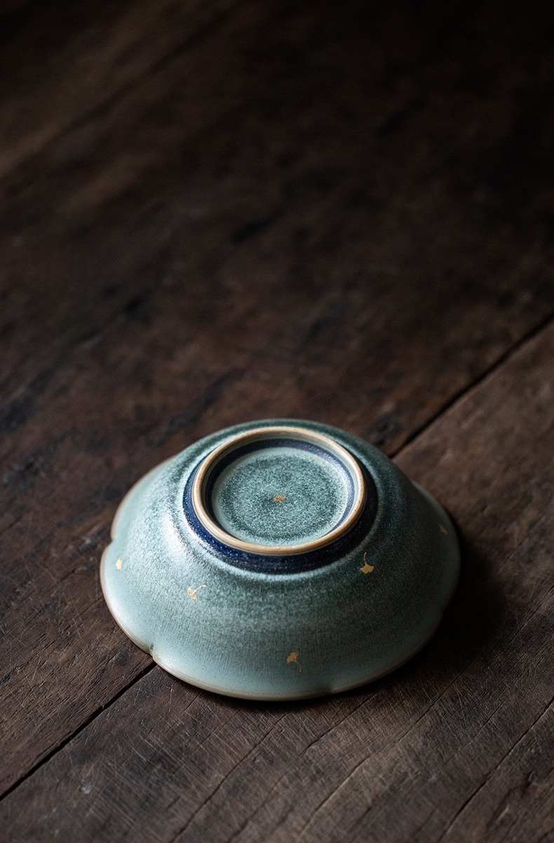 Flambé Glaze Stoneware Teapot Base/Tray
