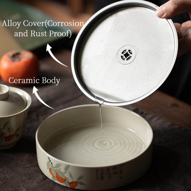 Ceramic Tea Trays, Kung Fu Tea Pot Holder Accessories, 6 Patterns Available