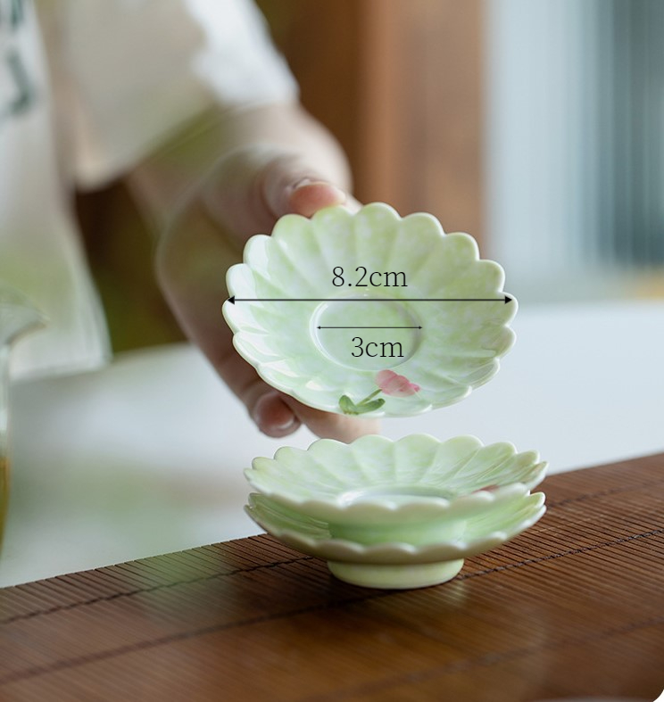Cute Flower Misty Green Saucer