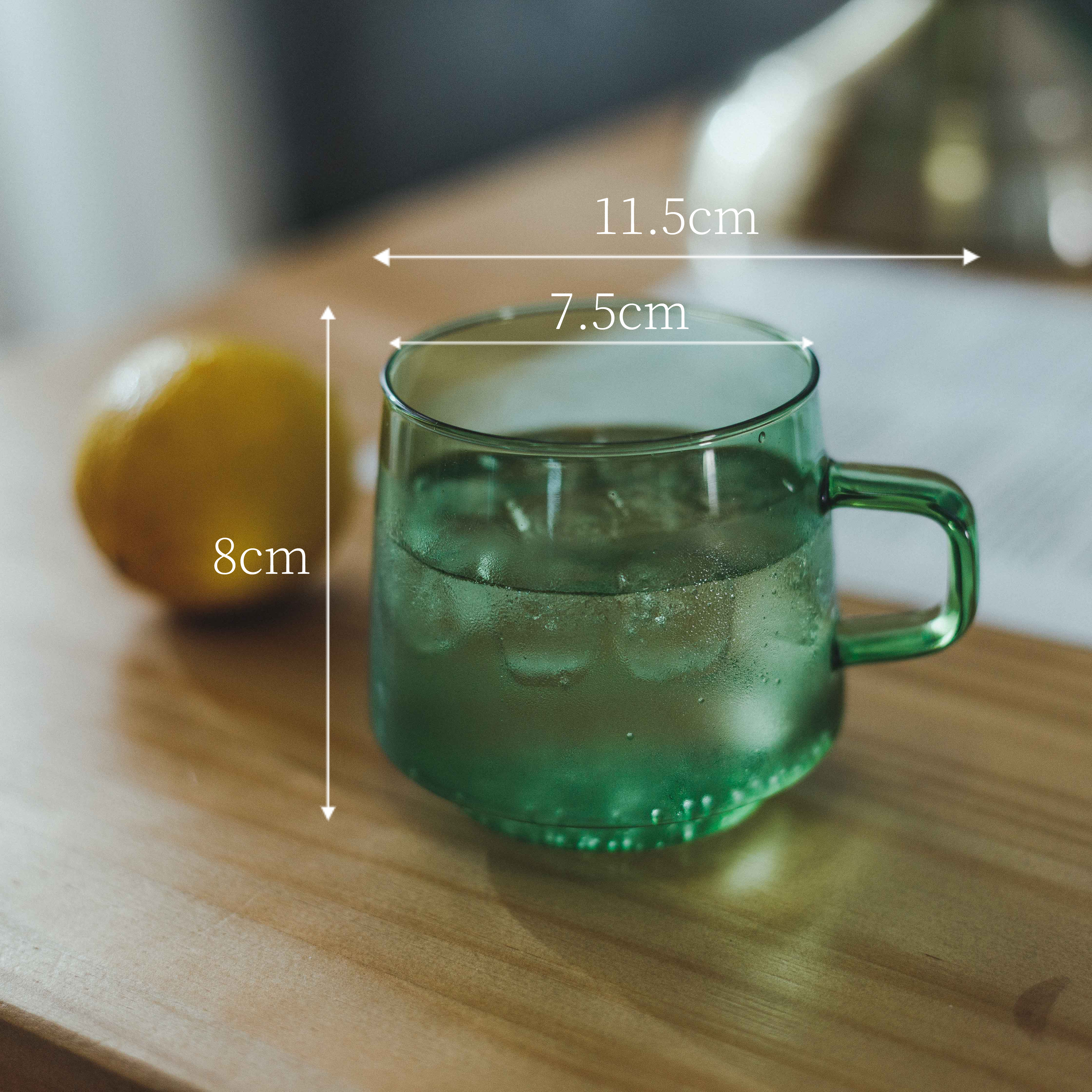 Mint Green Glass Mug 340ml