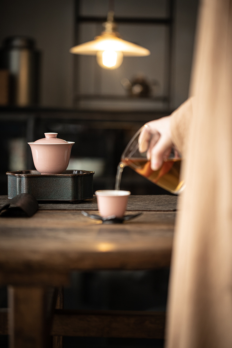 Light Pink Porcelain Tea Cups*4 PCS, 100ml