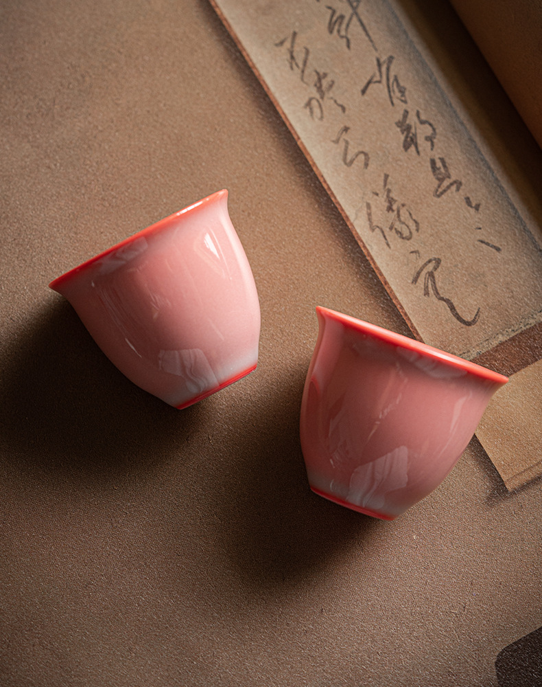 Flaming Pink Porcelain Tea Cup 50ml