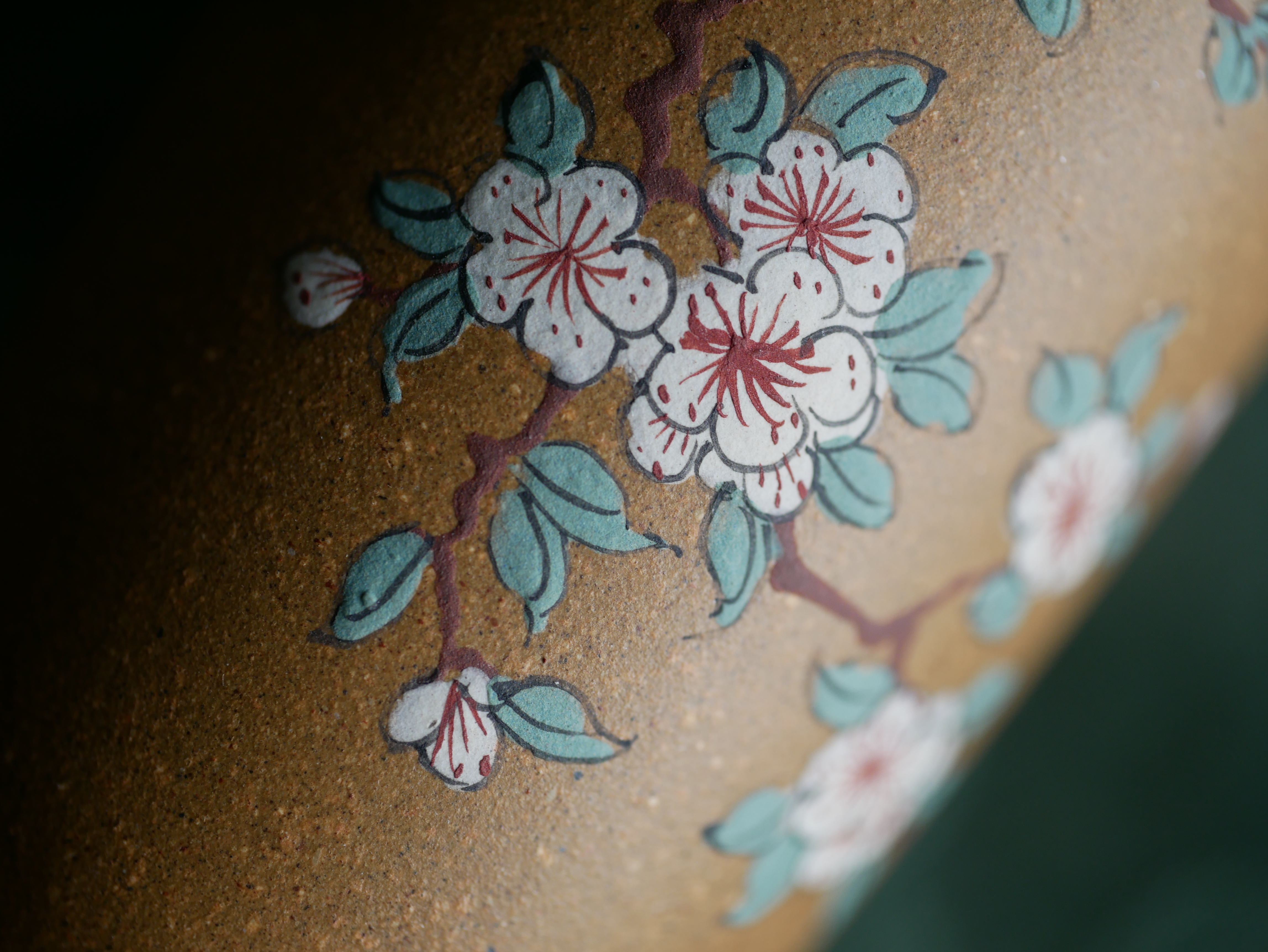 Handpaint Flower Purple Clay Tea Cup