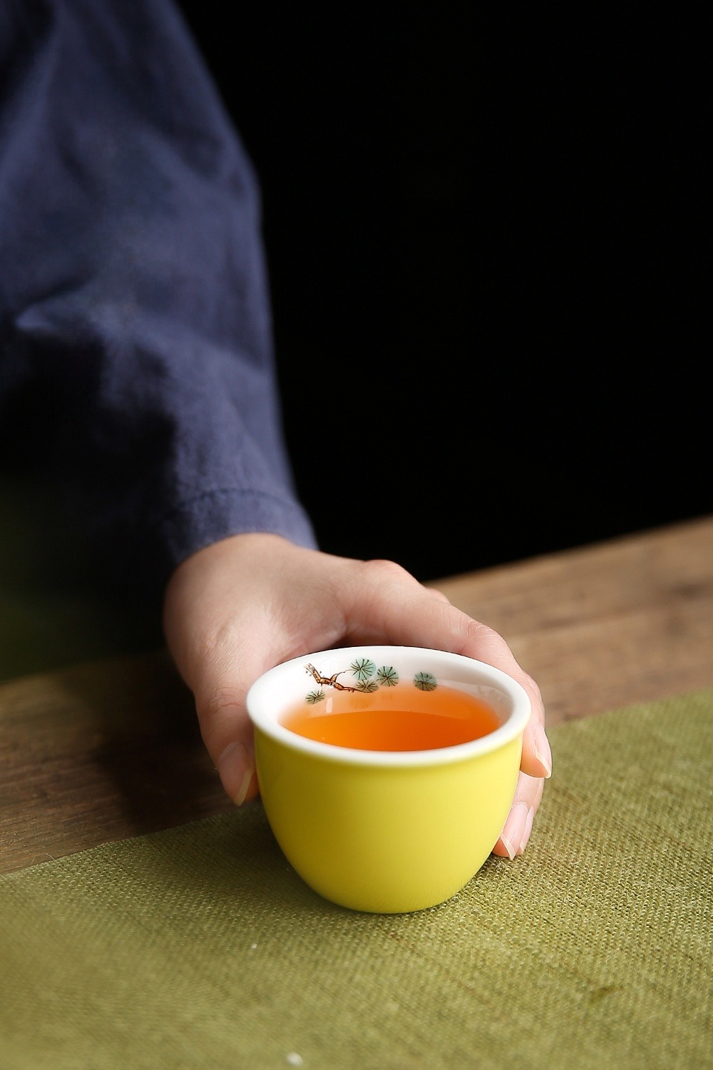 Colorful Tea Cups Set (6PCS) with Flower Pattern 100ml