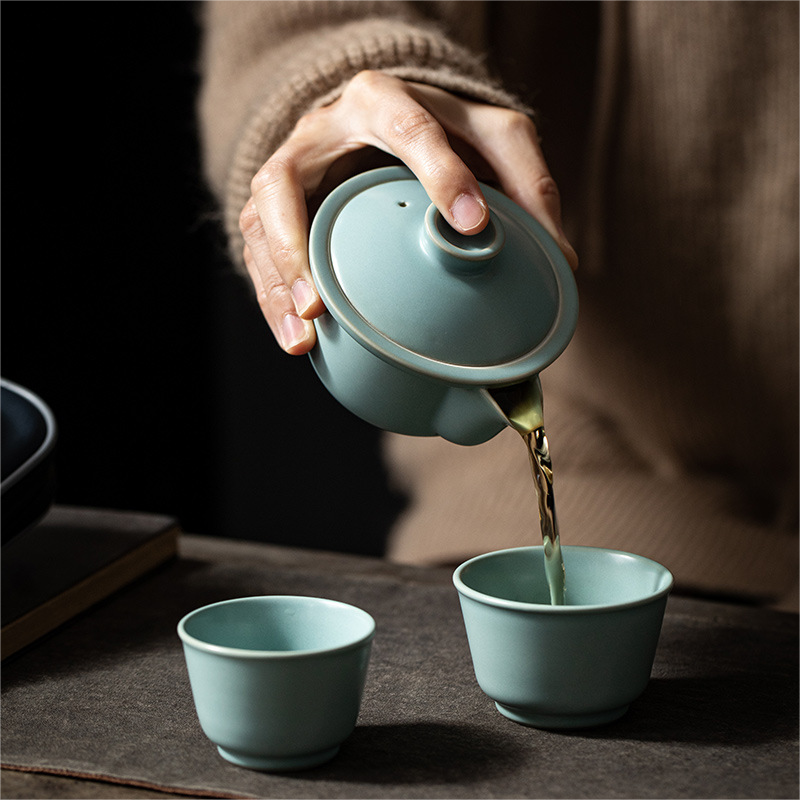 Ru Ware Porcelain Travel Tea Set