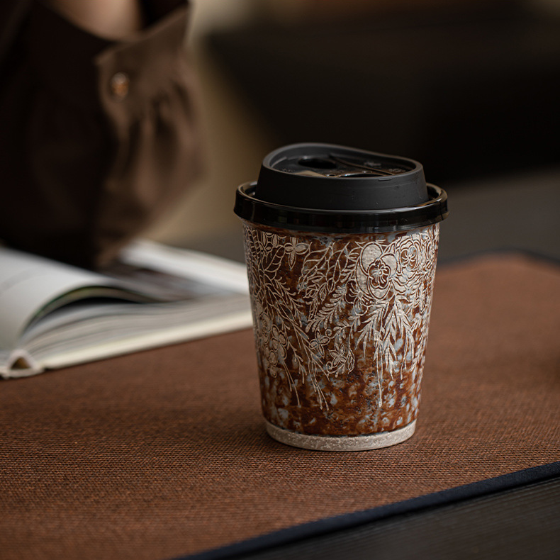 Silver-gilded Flower Coffee Cup 330ml