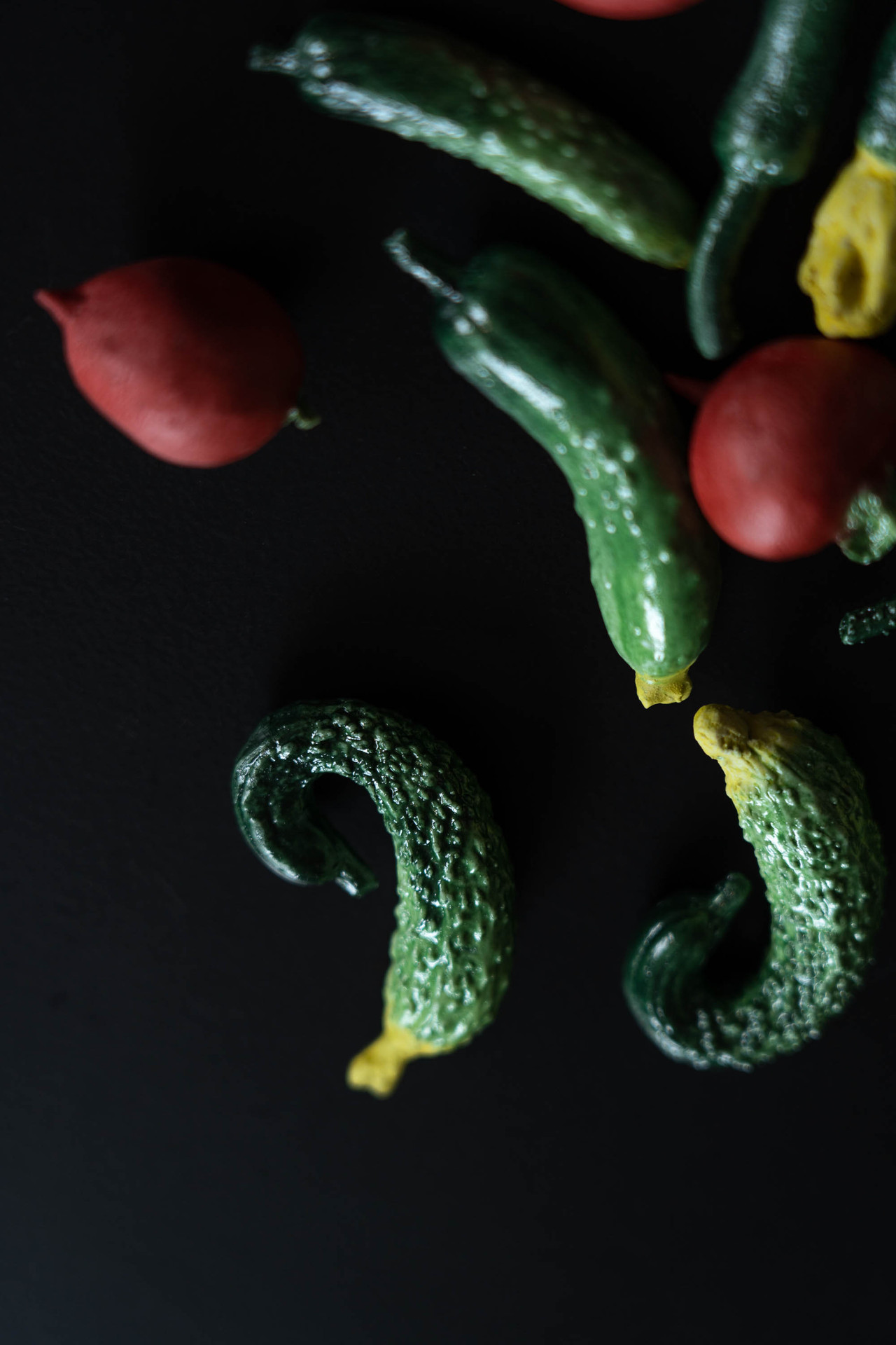 Collection of Miniature Cucumber and Radish
