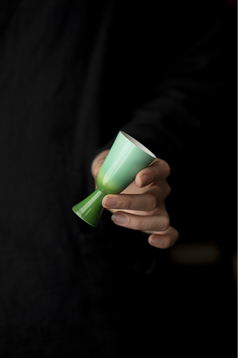 Gradient Green Tea Cup 35ml