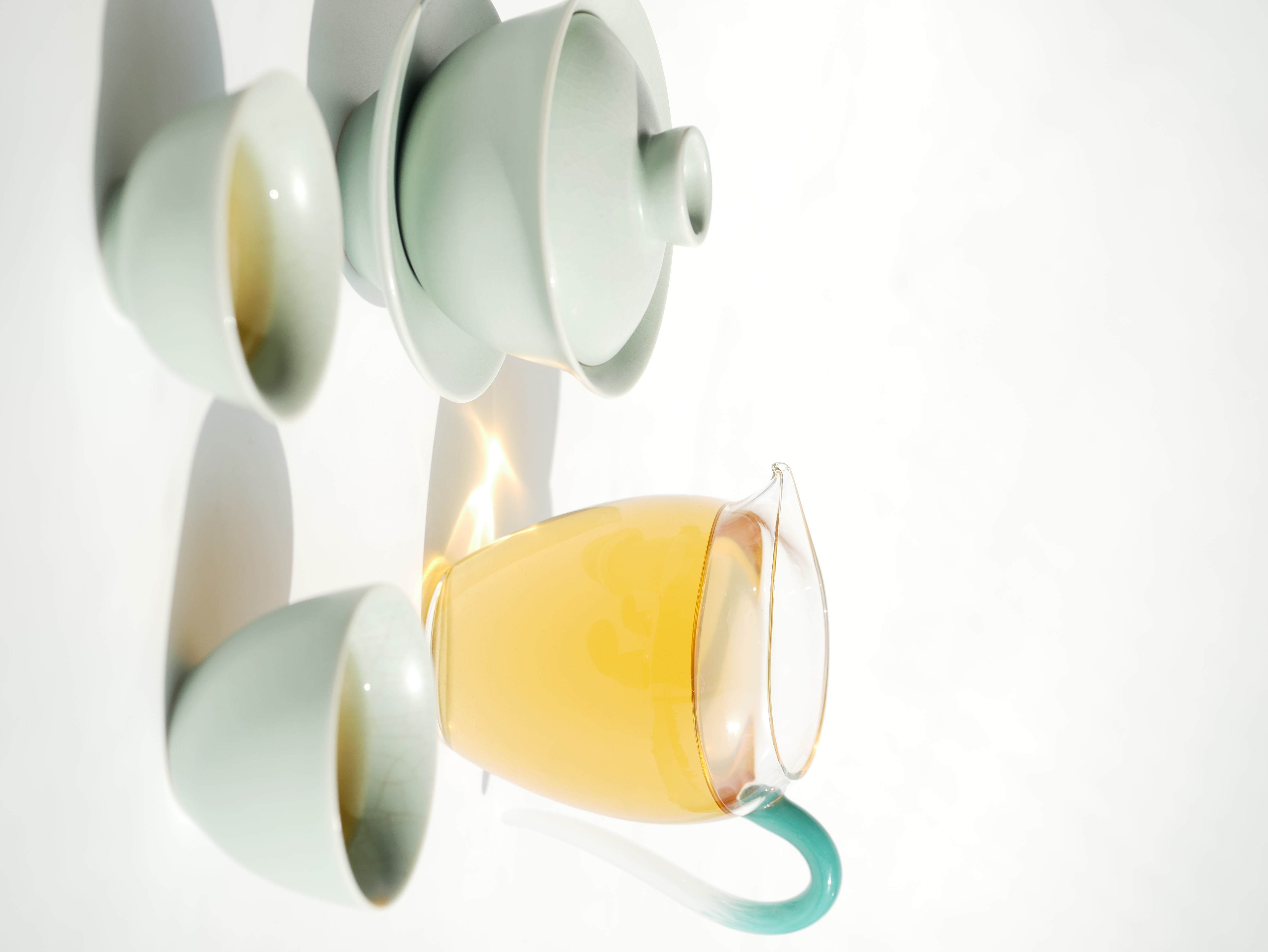 Glass Pitcher with Colored Handle 280ml