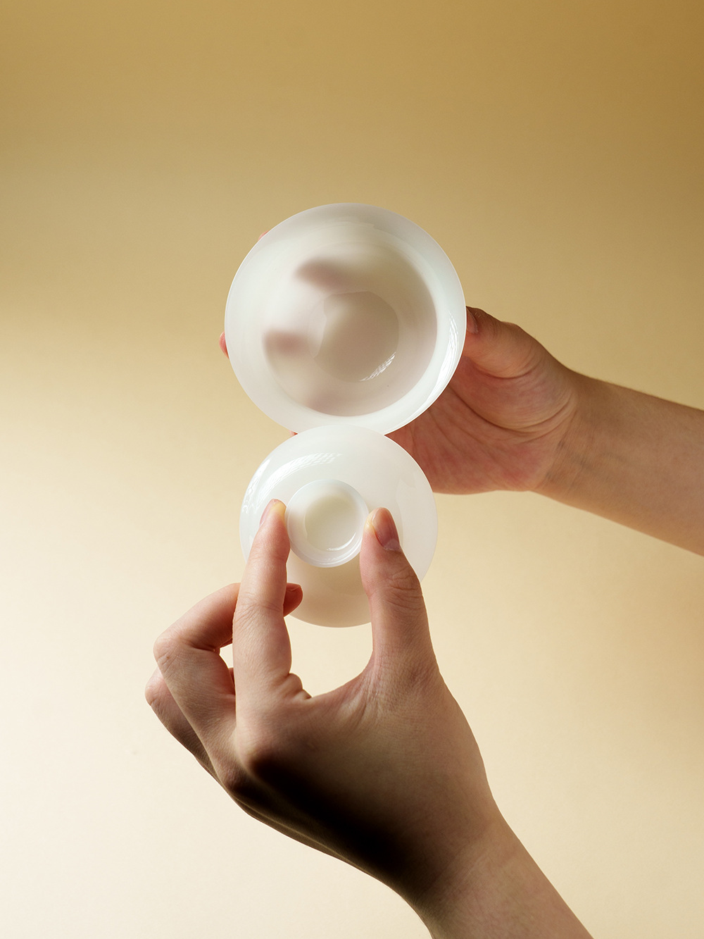 Ice Jade Porcelain Gaiwan with Saucer 110ml