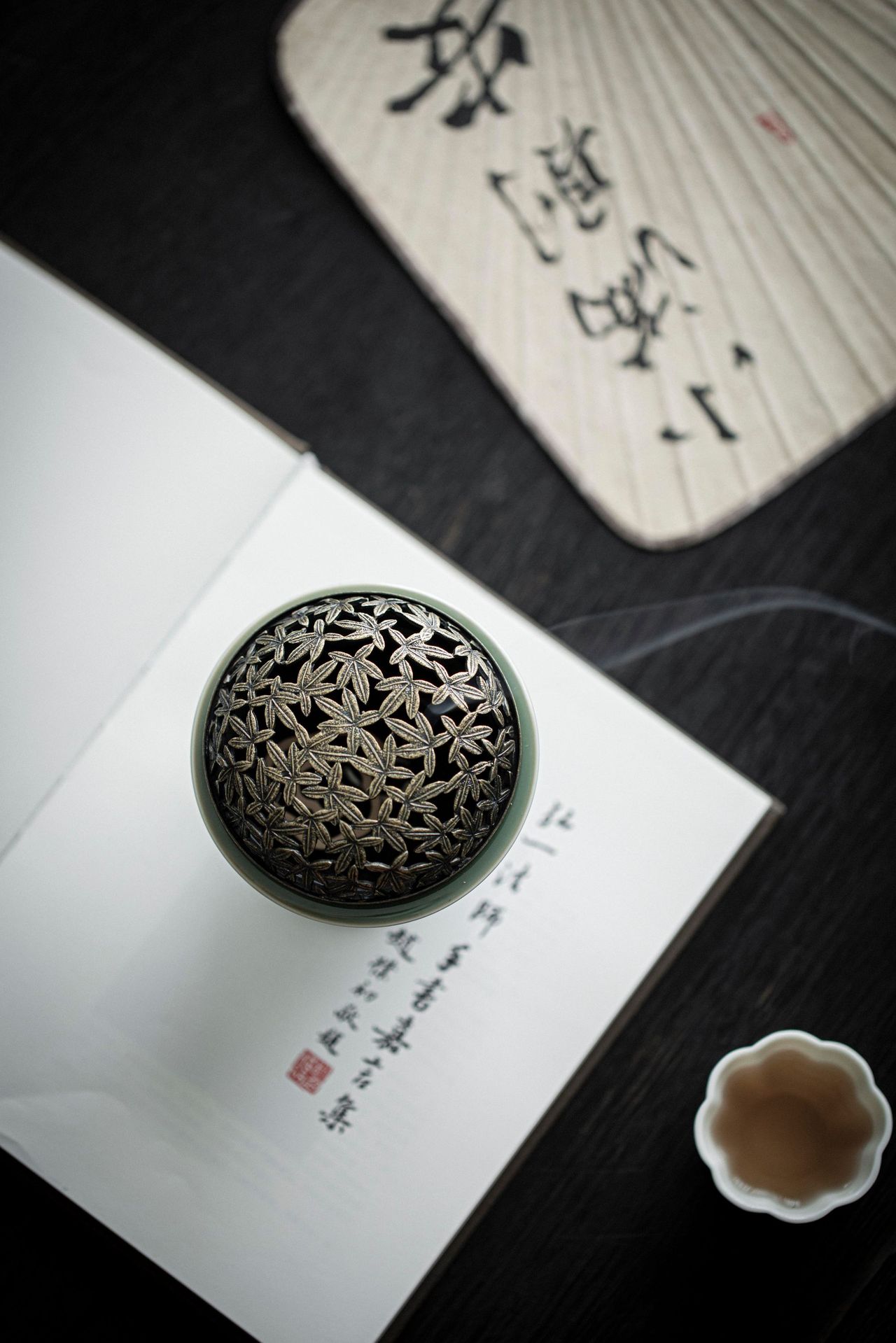 Grail Style Incense Burner with Copper Cover, Portable Size