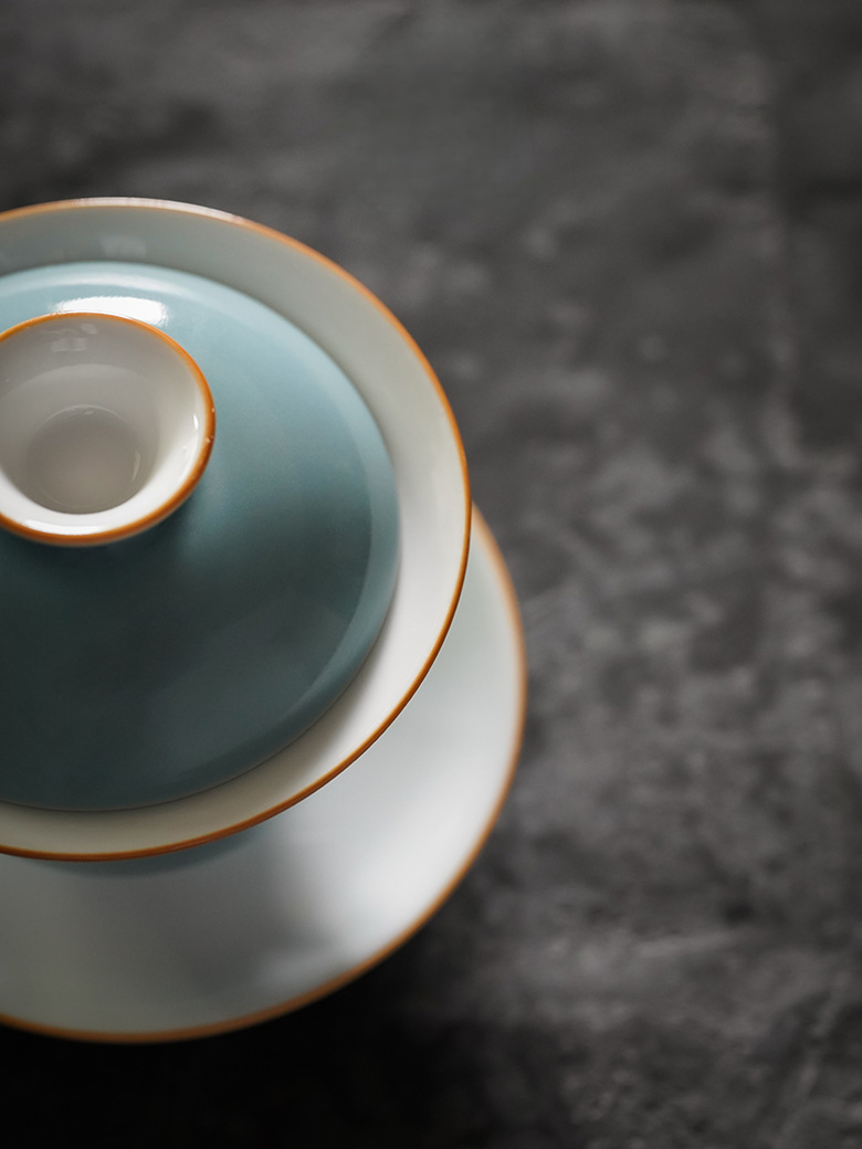 Sky Blue Porcelain Gaiwan