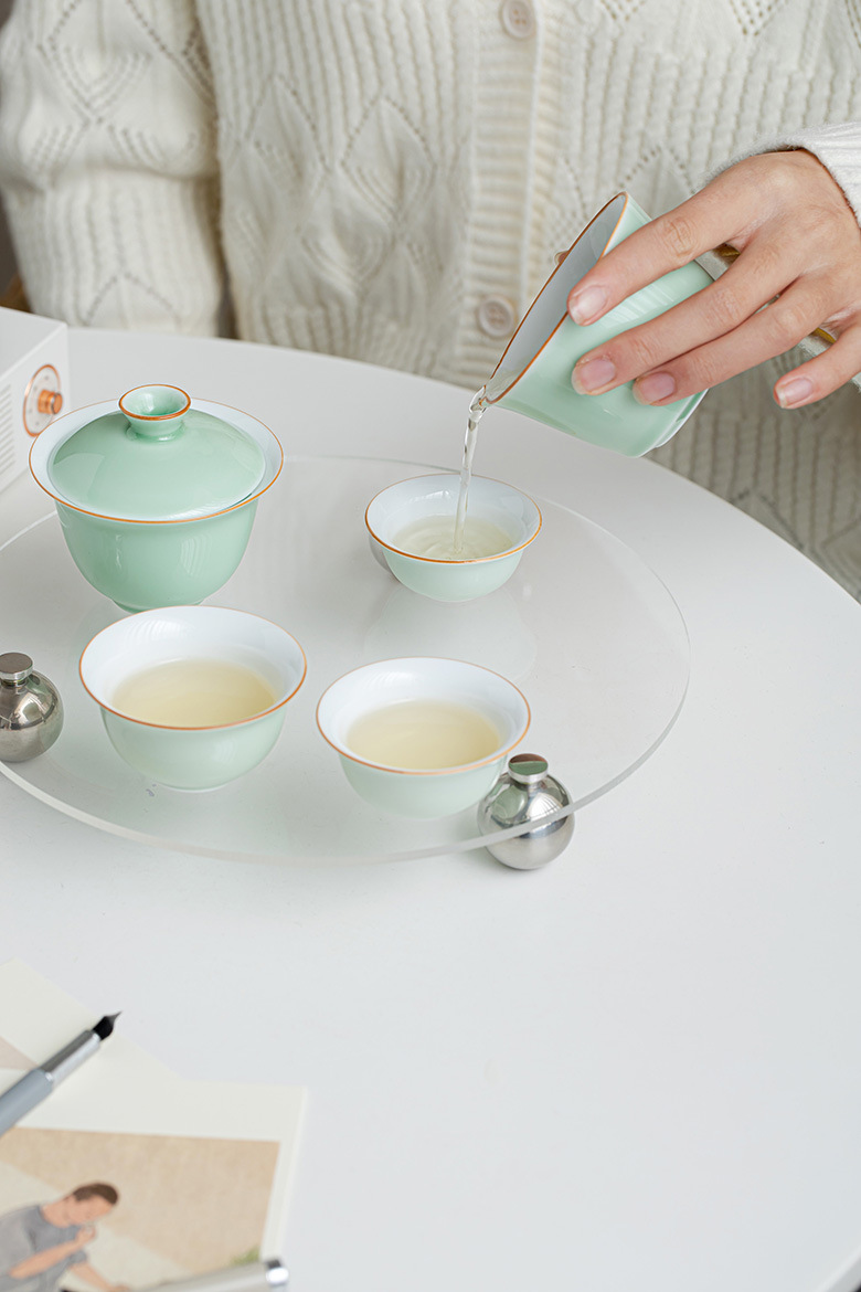 Minimalist Travel Tea Set, 4 Colors Available, Gaiwan*1+Pitcher*1+Cups*3