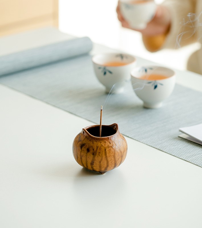 Cute Little Incense Burner, Stoneware Incense Stick Holder