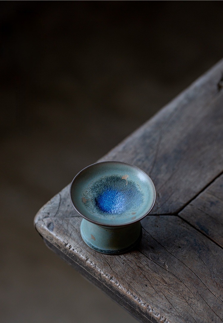 Flambé Glaze Lid Holder, Kungfu Tea Accessory