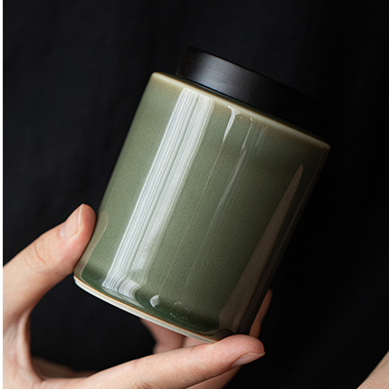 Minimal Celadon Tea Canister 240ml
