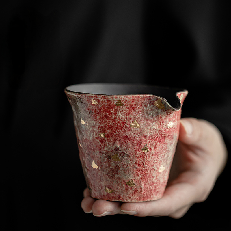 Japanese Style Red Stoneware Fair Cup 130ml