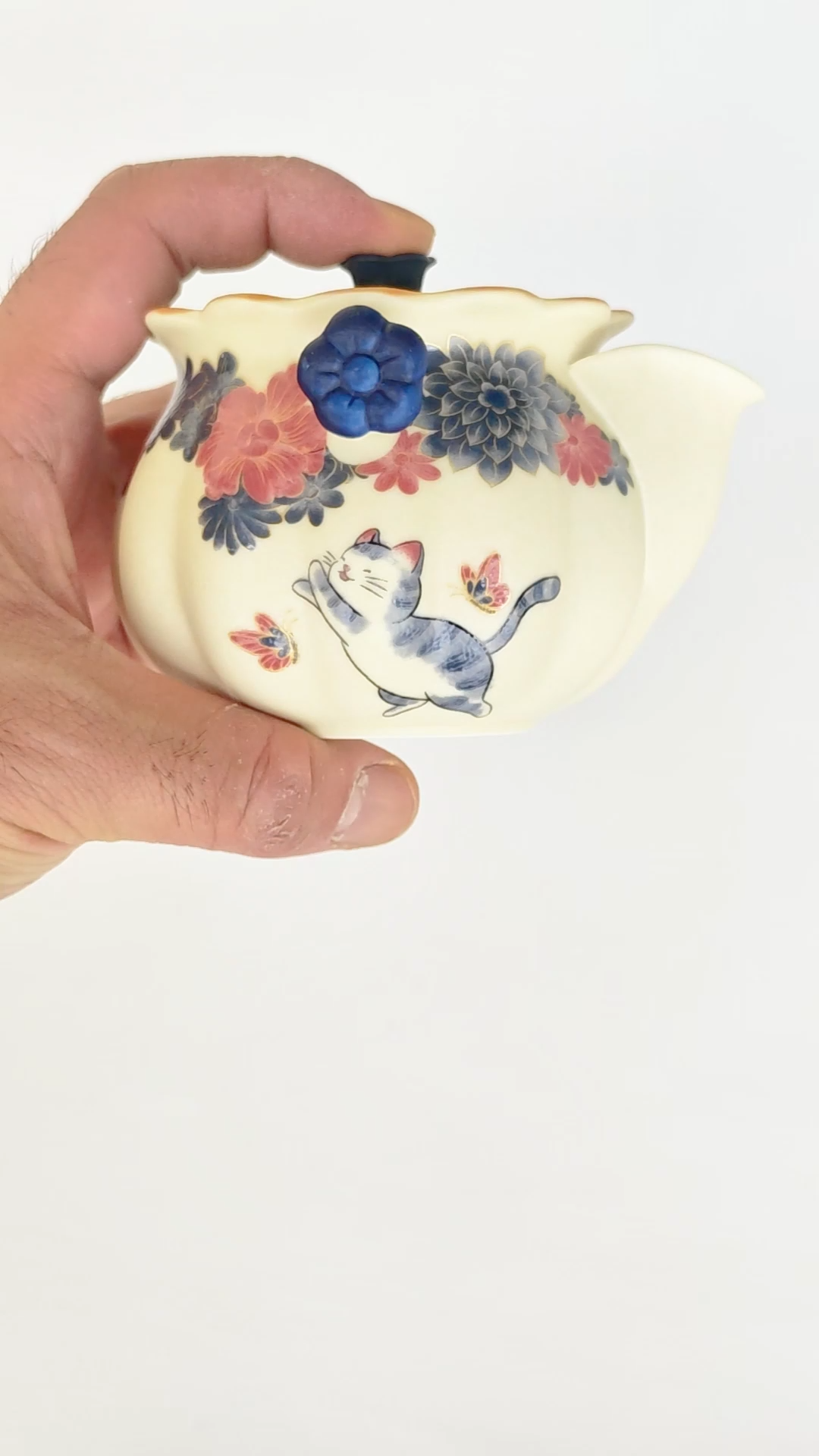White Cat Ceramic Teapot 135ml