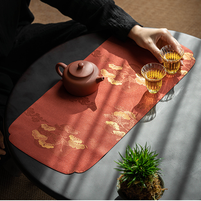 Pine and Cloud Tea Mat, 6 Colors Optional