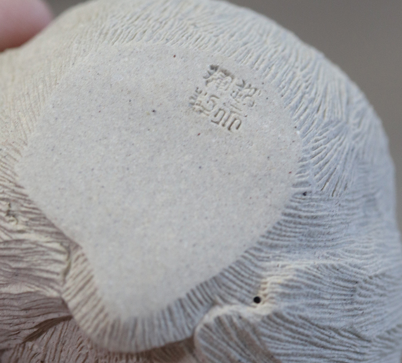 Little Owl Cub Figurine, Handmade Ceramic Tea Pet, ,Made of Yixing Zisha Clay