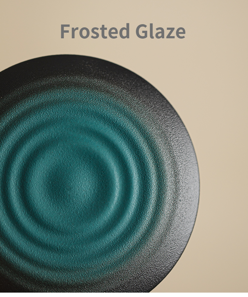 Japanese Style Tea Mug With Infuser 400ml, Bas-Relief Waves Pattern, 3 Colors Optional