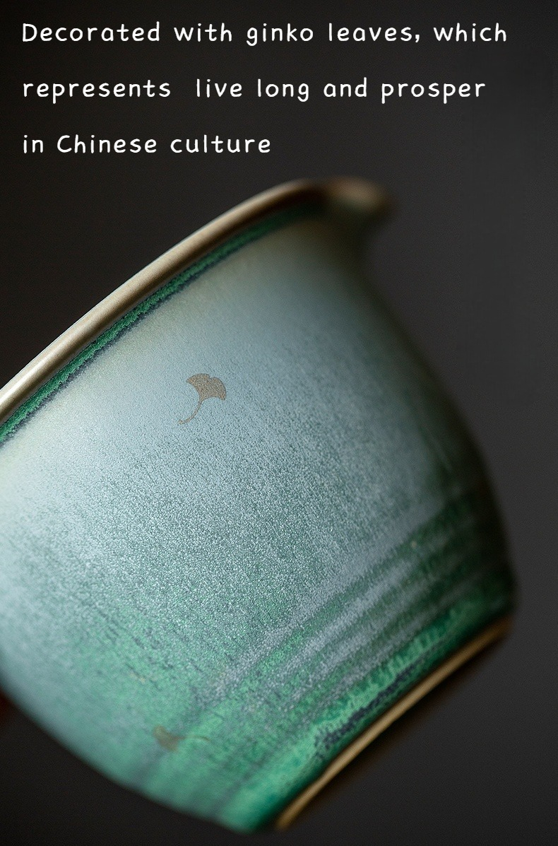 Gradient Green Flambé Glaze Stoneware Pitcher 220ml