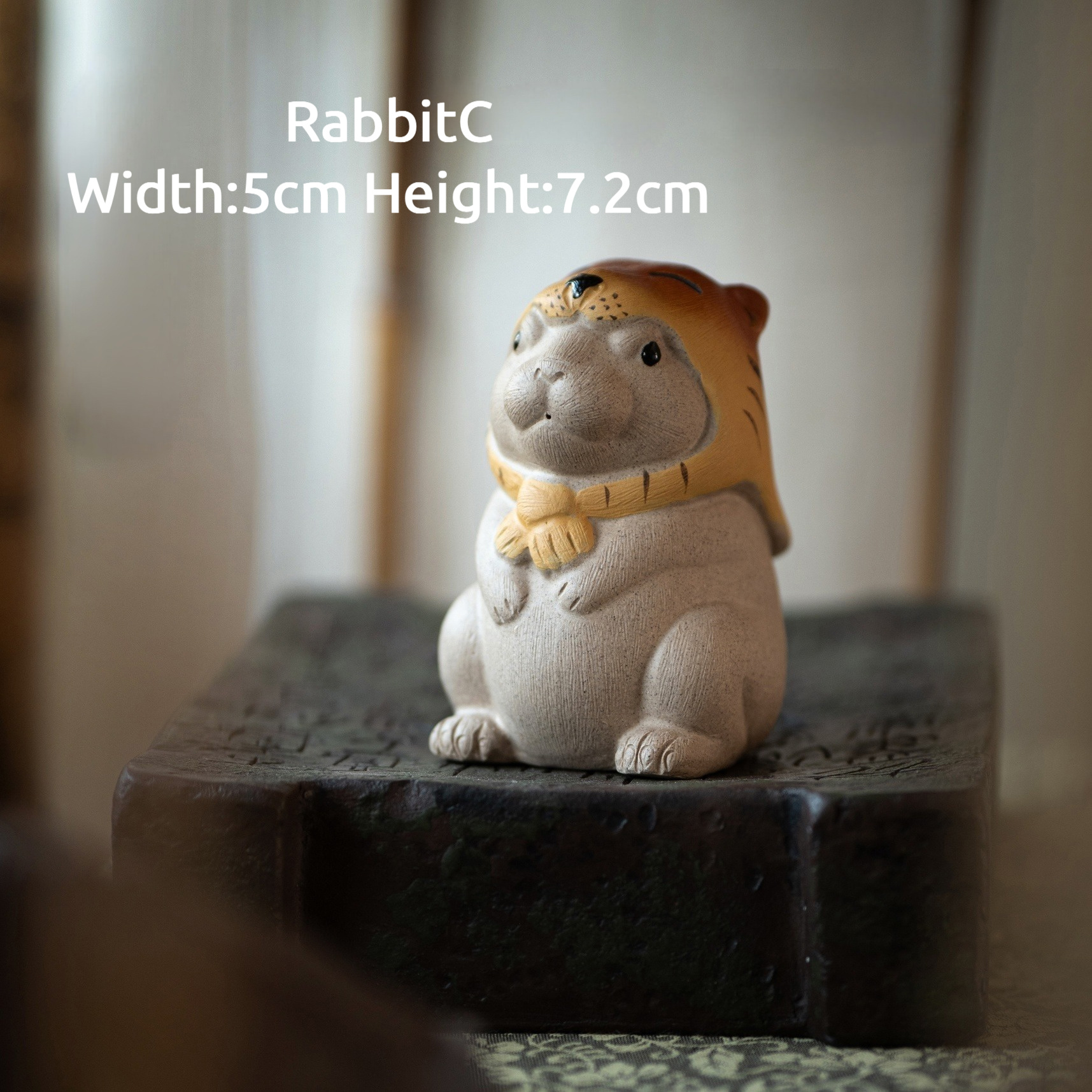 Handmade Tea Pet Set, Ceramic Panda/Rabbit/Hamster Figurine, Made of Yixing Zisha Clay