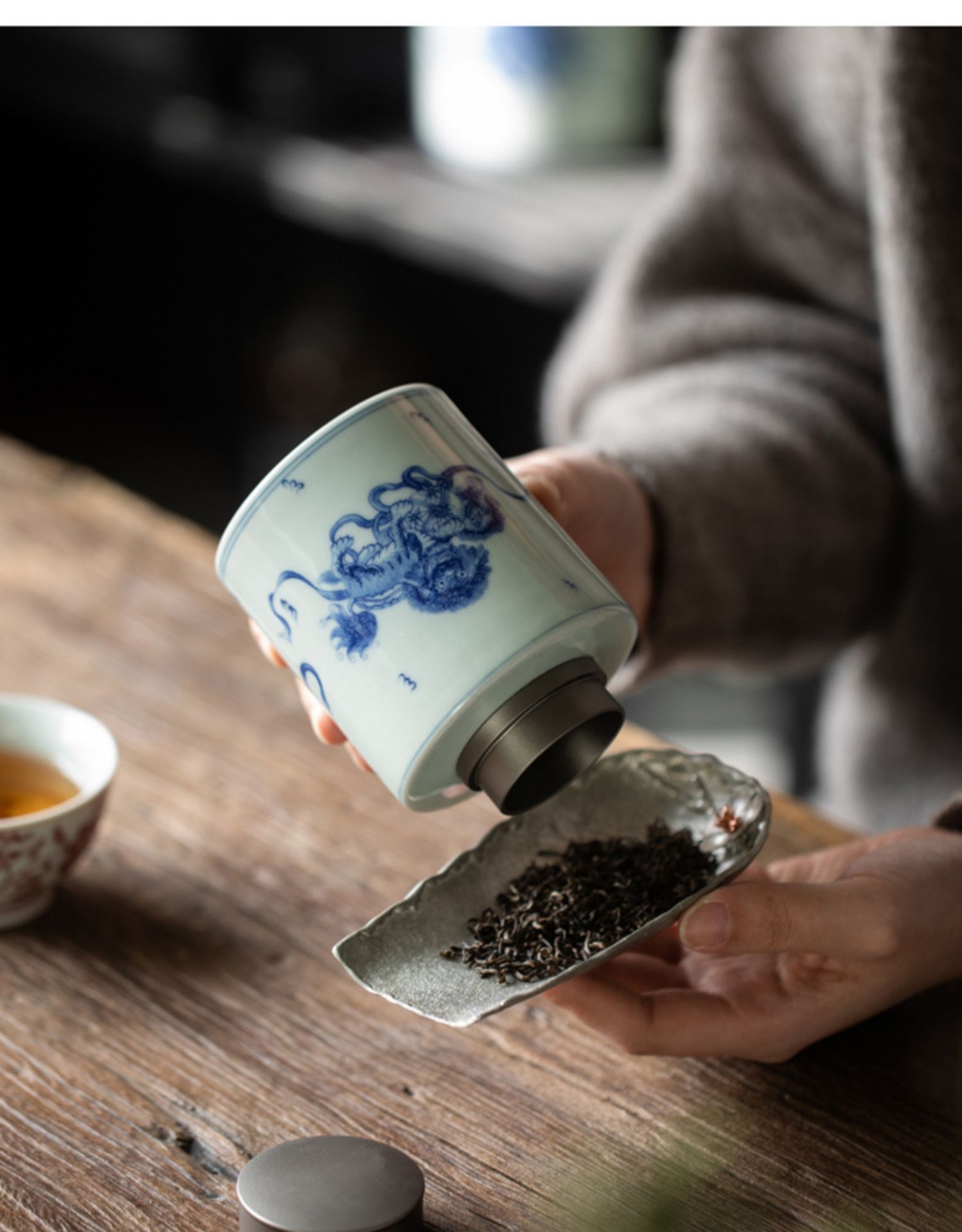 Porcelain Tea Caddy 1000ml, 7 Styles Optional