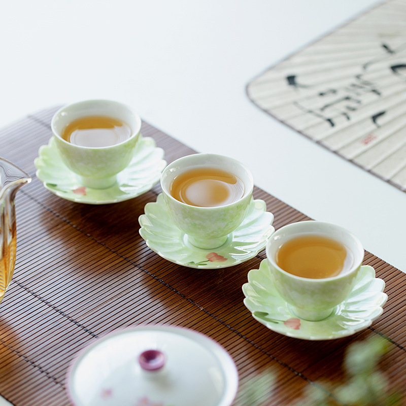 Cute Flower Misty Green Saucer