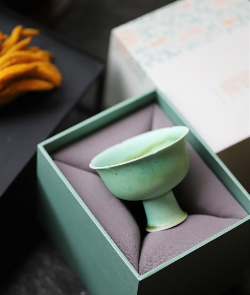 Soda Green Flambé Glaze Kungfu Tea Cup