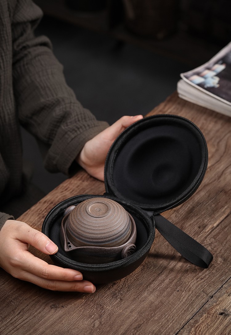 Rust-Glazed Travel Tea Set 220ml