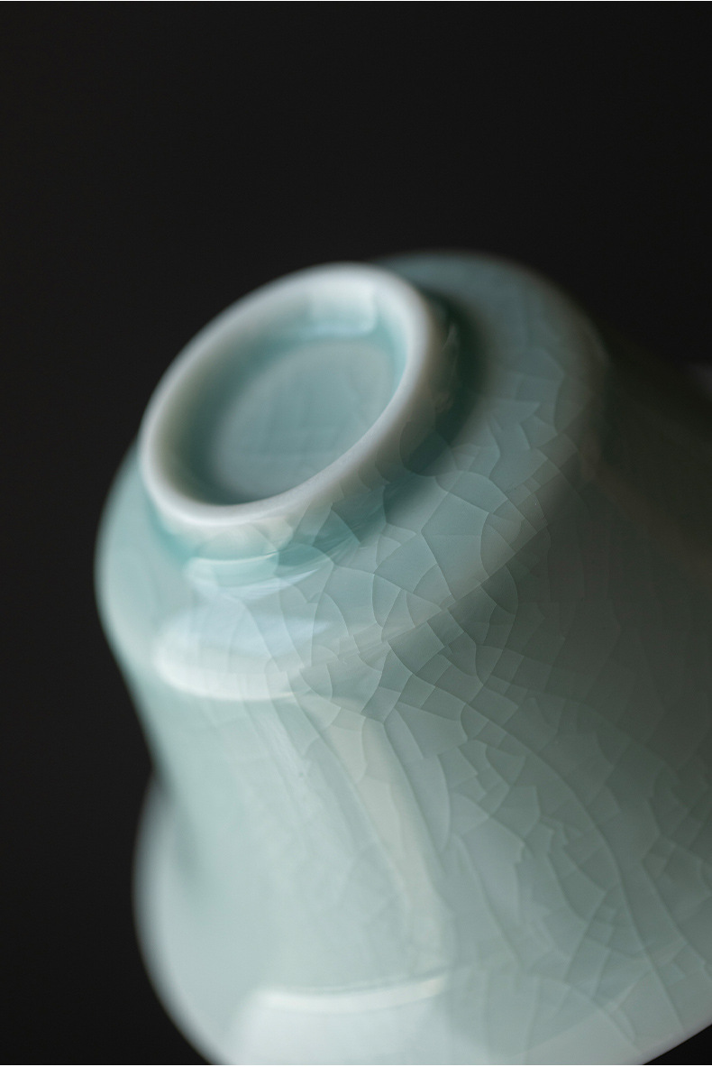 Porcelain Gaiwan Tea Set, Gaiwan+Saucer, Lake Cyan/Lime White Chinese Porcelain