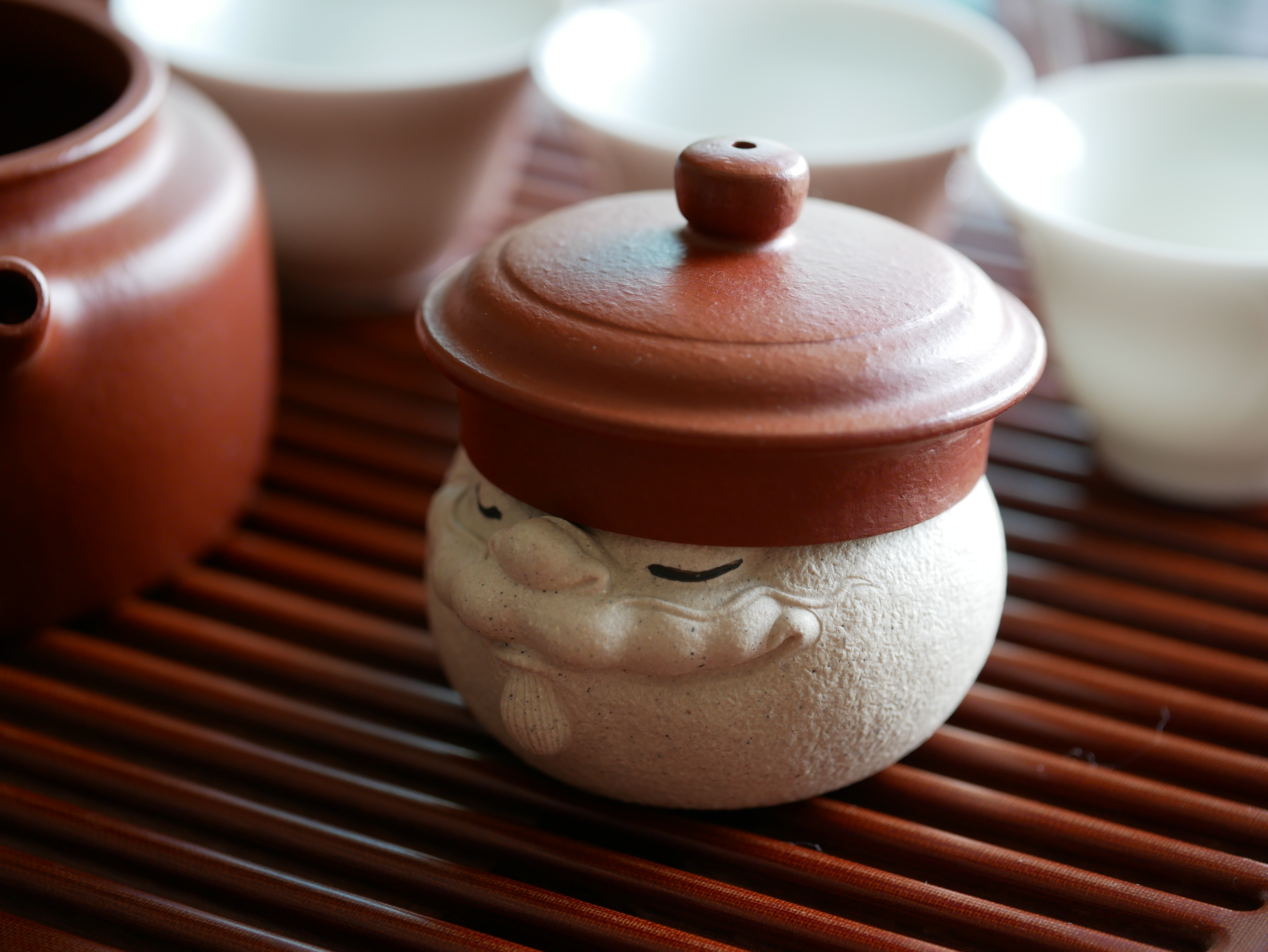 Peaceful Dragon Figurine, Handmade Ceramic Tea Pet/Lid Holder, Made of Yixing Zisha Clay