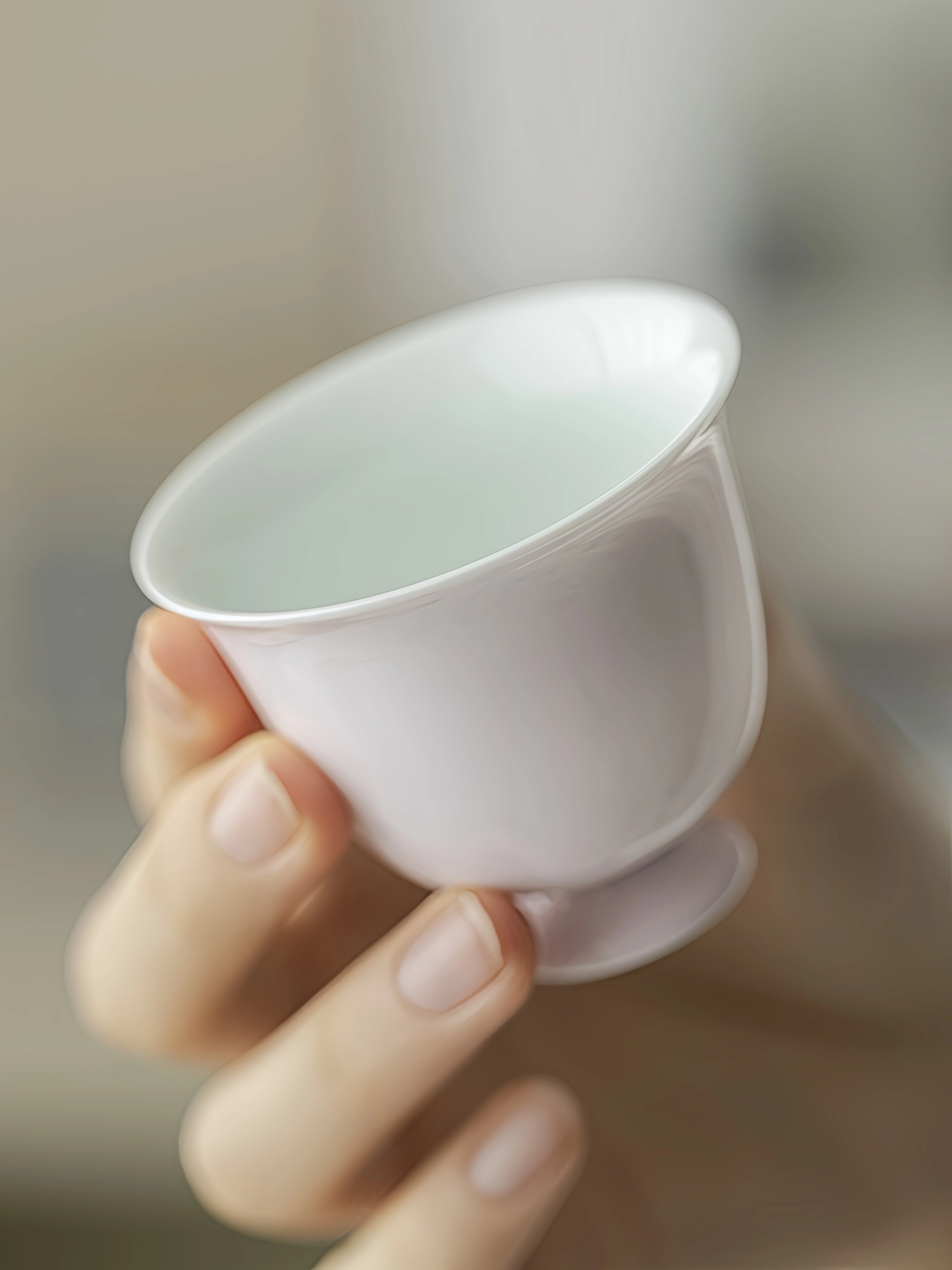 Monochrome Floral Porcelain Tea Cup 60ml, 6 Colors Optional