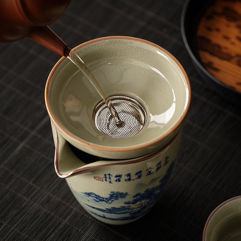 Landscape Porcelain Tea Pitcher 190ml