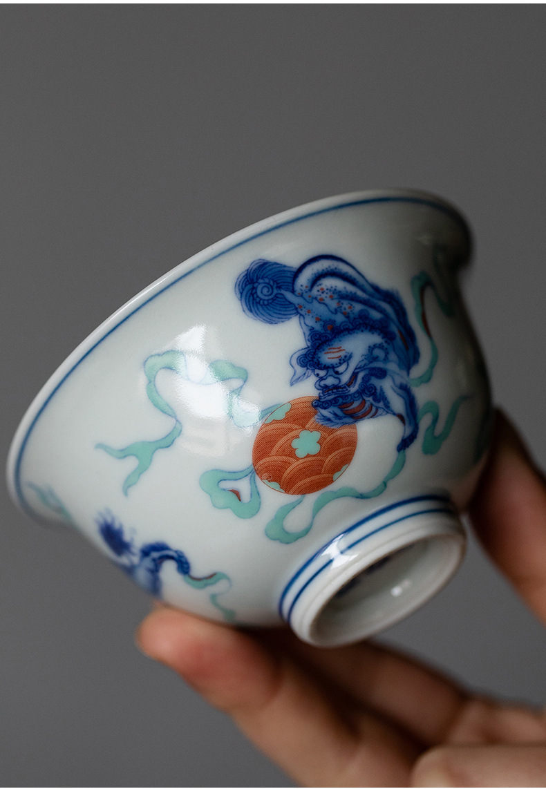 Traditional Chinese Style Tea Cup, 4 Patterns Available, Kung Fu Tea Cups Set 120ml