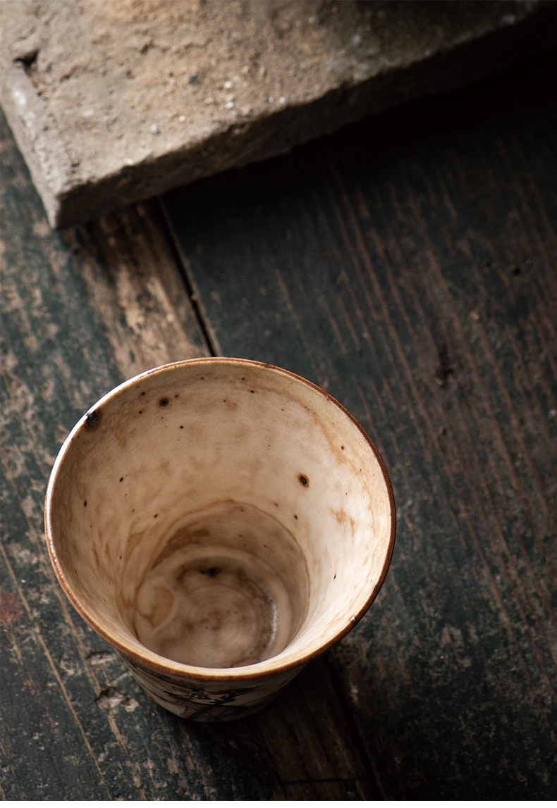 Handpaint Buddha Porcelain Teacup, Gandhara&India Art, Jingdezhen Pottery 60ml