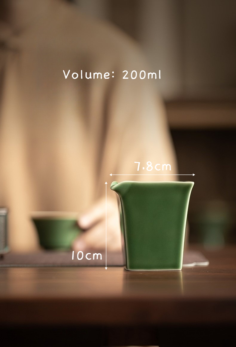 Green Celadon Quadrilateral Pitcher 200ml