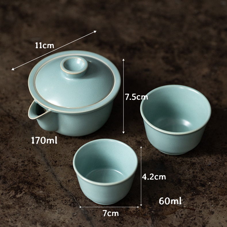 Ru Ware Porcelain Travel Tea Set