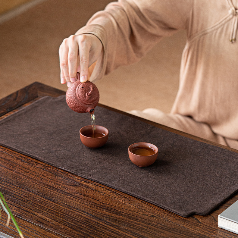 Canvas Tie-dye Tea Mat, 3 Colors Optional