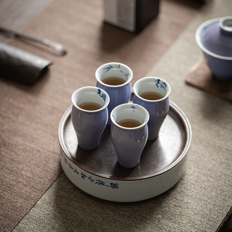 Purple Blum Porcelain Gaiwan 150ml