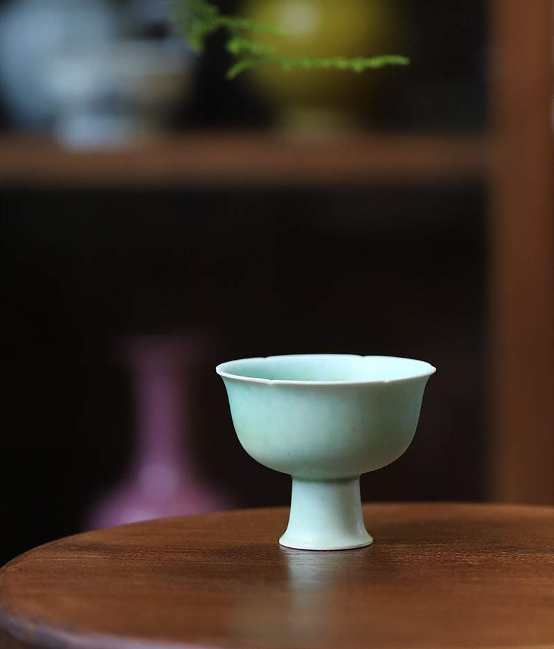 Soda Green Flambé Glaze Kungfu Tea Cup