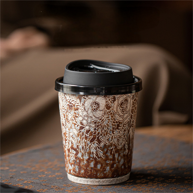 Silver-gilded Flower Coffee Cup 330ml