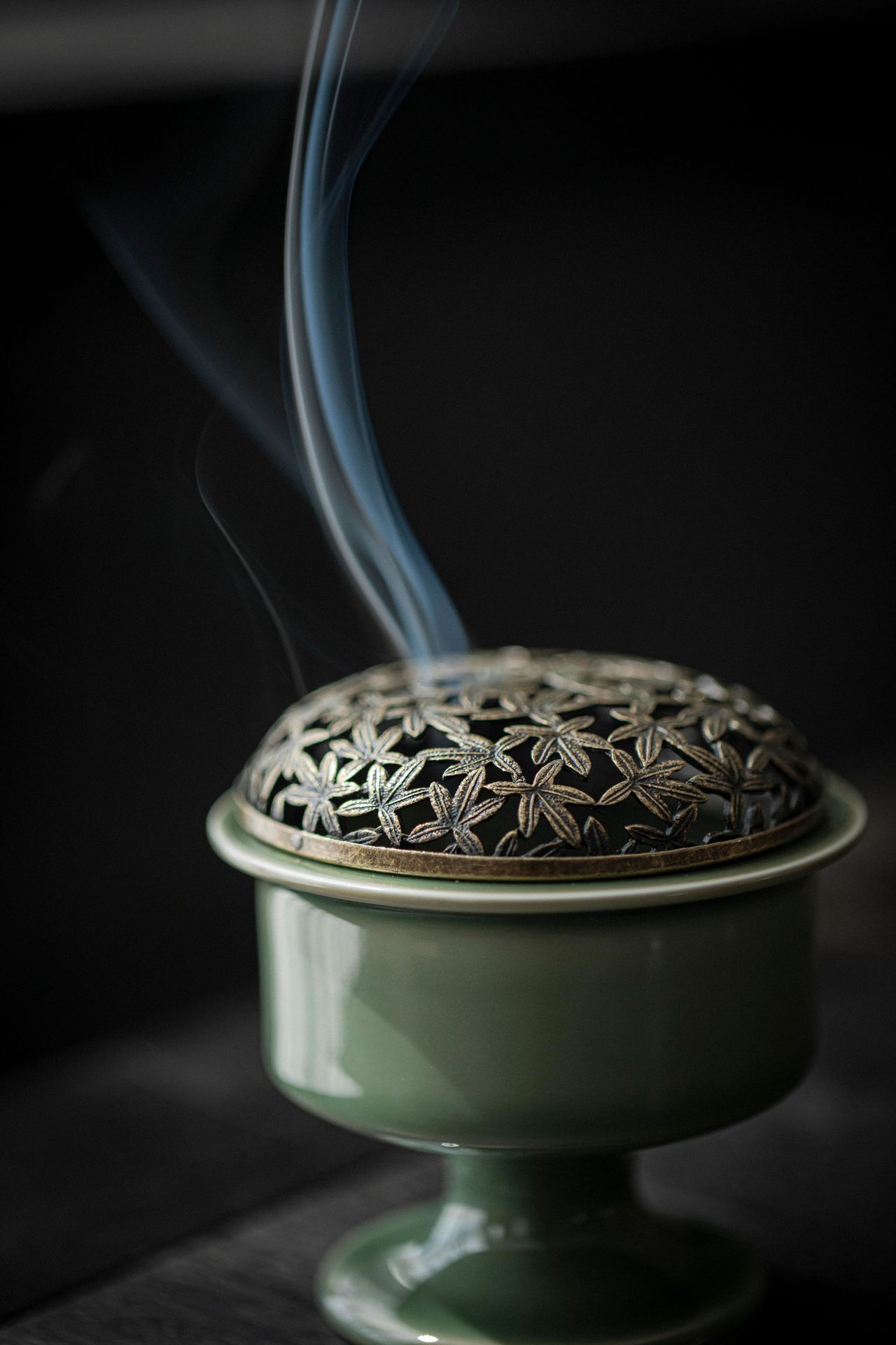 Grail Style Incense Burner with Copper Cover, Portable Size