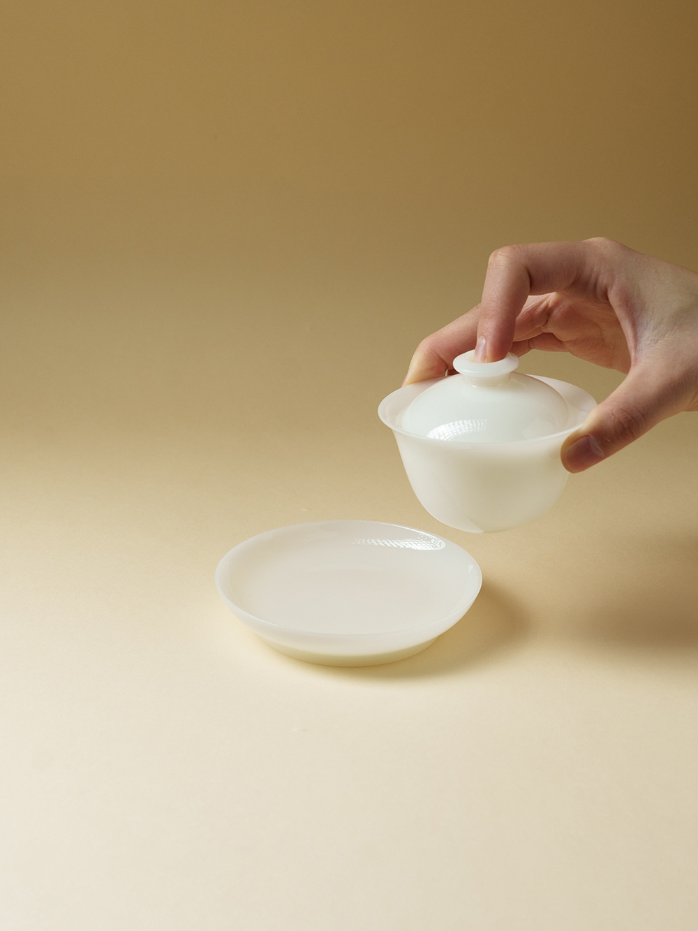 Jade Porcelain Gaiwan with Saucer 100ml