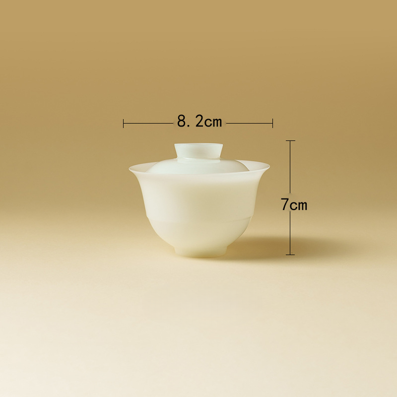 Ice Jade Porcelain Gaiwan with Saucer 110ml